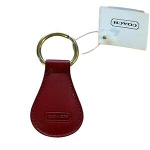 Vintage Red Coach Classic Key Fob Keychain Bag Charm 7210